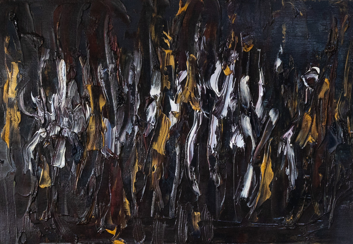 ORIGINAL OIL ON PAPER - "Night Forest"