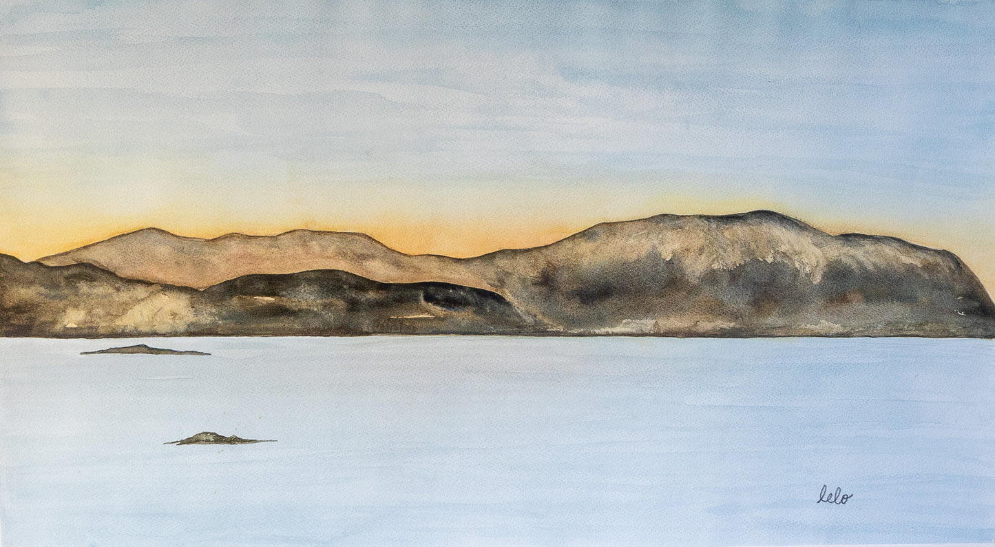 ORIGINAL WATERCOLOUR - "Greek Mountains"