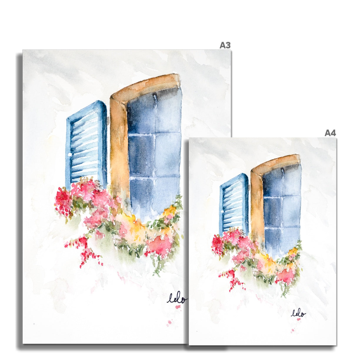 "Window with Flowers" - Greek Islands