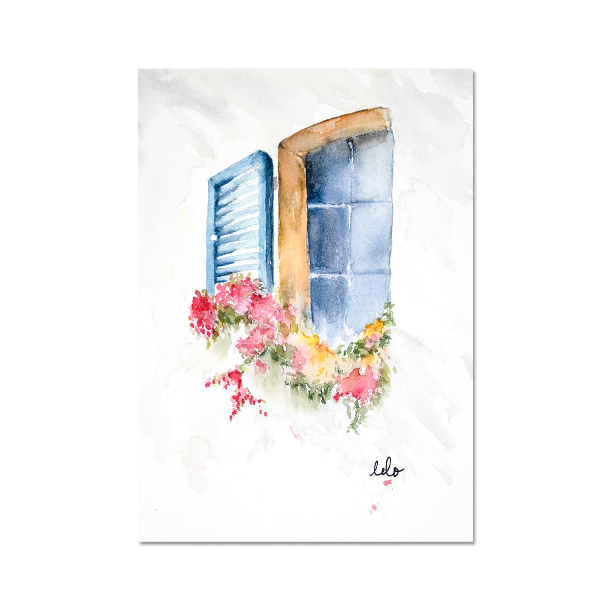 "Window with Flowers" - Greek Islands