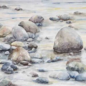 ORIGINAL WATERCOLOUR - "Piedras" Playa El Tunco, El Salvador - SOLD