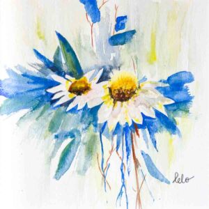 ORIGINAL WATERCOLOUR - "Margaritas Blancas"