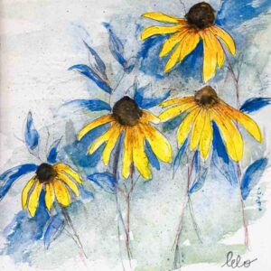 ORIGINAL WATERCOLOUR - "Margaritas Amarillas"