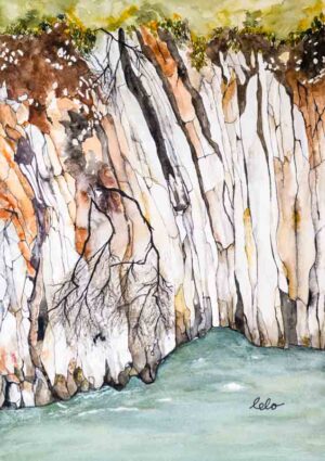 ORIGINAL WATERCOLOUR - "Frikes Rocks" Frikes 1