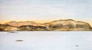 ORIGINAL WATERCOLOUR - "Greek Mountains"
