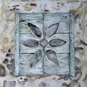 ORIGINAL WATERCOLOUR “Monomvasia Wall” Monomvasia, Peloponnese, Greece